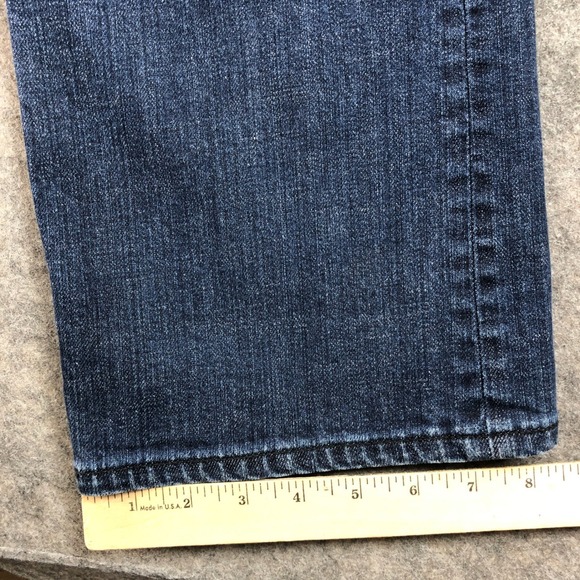 GAP 1969 Dark Wash Flare Jeans Womens Size 12R Classic Fit Stretch Mid Rise - Picture 11 of 15